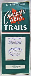 1940s Eastern Canada Cabin Trails Map Guide