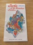 1985 Vintage Guide Map: Parks of the Rockies