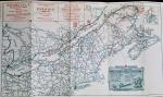 1940s Eastern Canada Cabin Trails Map Guide