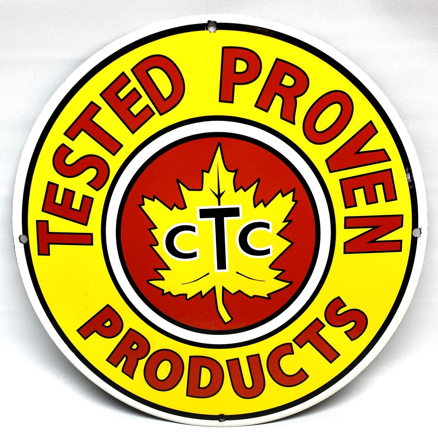 Vintage Canadian Tire Porcelain Sign