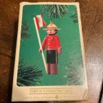 1984 Hallmark Clothespin Soldier Canadian Mountie Ornament