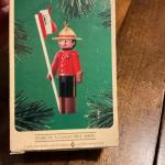 1984 Hallmark Clothespin Soldier Canadian Mountie Ornament