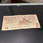 1986 Canadian $2 Bill - Rare Collectible Note