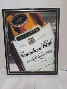 Canadian Club Whiskey Vintage Mirror Sign 21.5"x17.5
