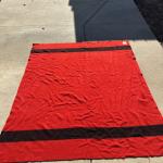 Hudson's Bay Wool Blanket - Red Black Stripes
