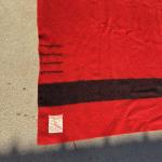 Hudson's Bay Wool Blanket - Red Black Stripes