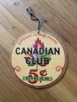 1930s Canadian Club Cigar Hanging Sign