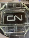 Vintage Canadian National Railway Glass Ashtray