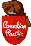 Canadian Pacific Railroad Vintage Metal Sign 19.5