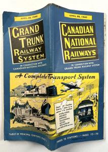 1940 Canadian National Railways Timetable and Maps