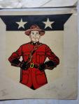 Vintage Canadian Mountie Iron-On Decals Set