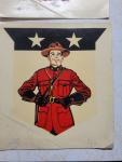 Vintage Canadian Mountie Iron-On Decals Set