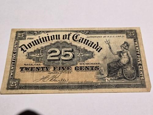 1900 Dominion of Canada 25 Cents Note