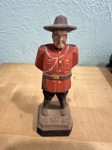 Hand-Carved Vintage Canadian Mountie Hat