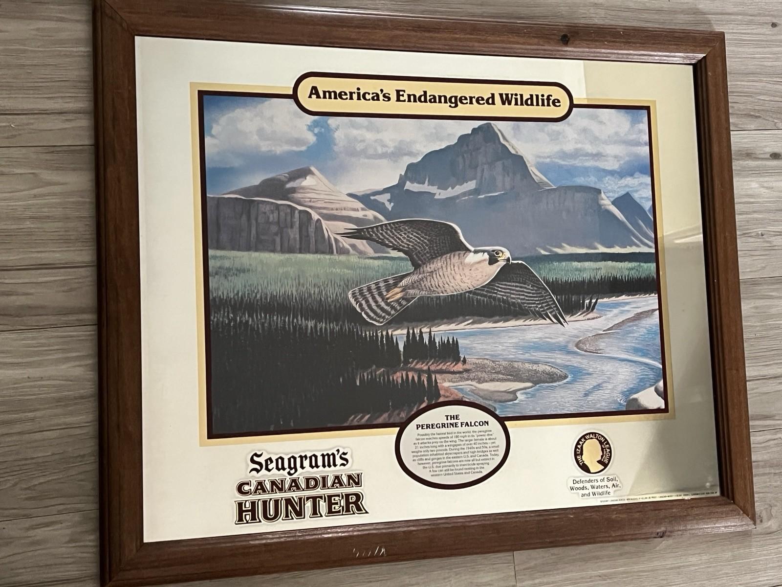 Seagrams Canadian Hunter Vintage Bar Mirror