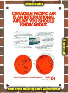 1975 Canadian Pacific Air Metal Sign