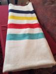 Vintage Hudson's Bay 4-Point Wool Blanket 1940s