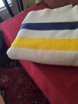 Vintage Hudson's Bay 4-Point Wool Blanket 1940s