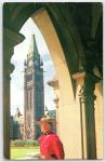 Canadian Mountie Postcard Featuring Ottawa Clock Tower
