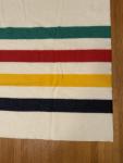 Hudson Bay Vintage Wool Striped Blanket 97"x90