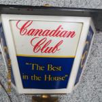 Canadian Club "Best in the House" Vintage Sign