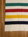 Hudson Bay Vintage Wool Striped Blanket 97"x90