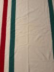 Hudson Bay Vintage Wool Striped Blanket 97"x90