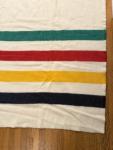 Hudson Bay Vintage Wool Striped Blanket 97"x90