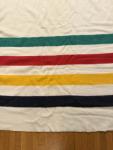 Hudson Bay Vintage Wool Striped Blanket 97"x90