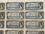 1954 $5 Bank of Canada Notes Lot