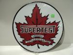 Supertest Vintage Canadian Gas Sign - 12" Round