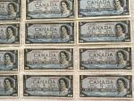 1954 $5 Bank of Canada Notes Lot