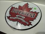 Supertest Vintage Canadian Gas Sign - 12" Round