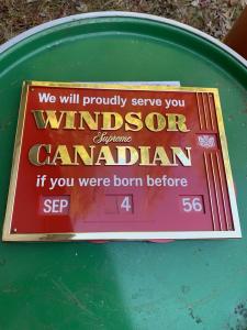 Windsor Supreme Canadian Whiskey Vintage Sign