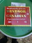 Windsor Supreme Canadian Whiskey Vintage Sign