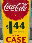 Vintage 1940s Canadian Coca-Cola Sign 18x48 Inches