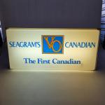 Vintage Seagram's VO Lighted Bar Sign 26"x12