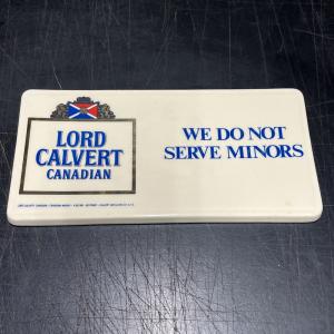 Lord Calvert Vintage Whisky Porcelain Bar Sign
