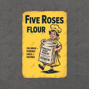 Five Roses Flour Vintage Metal Sign