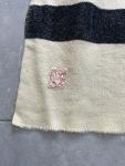 Hudson Bay Striped Wool Blanket with Red Logo