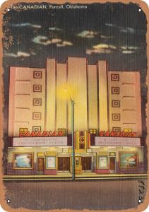 Oklahoma Postcard Metal Sign – Vintage Charm