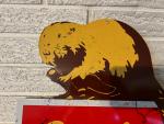 Vintage Canadian Pacific Railway Beaver Sign Cutout