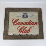 Canadian Club Whiskey Vintage Framed Bar Sign