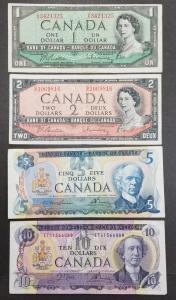 Vintage Canadian Bank Notes from the 1950s and 1970s