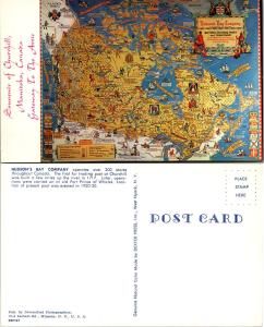 Hudson's Bay Company Canada Map Postcard Gift