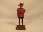 Hand-Carved Vintage Canadian Mountie Figure by Hannah