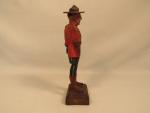 Hand-Carved Vintage Canadian Mountie Figure by Hannah