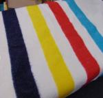 Hudson's Bay Wool Point Blanket with Navy Stripes