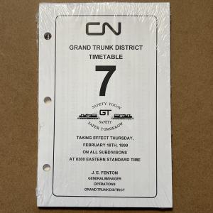 Canadian National Railway Timetable #7 – 1999