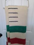 Hudson Bay Vintage Wool Blanket, Multi Color Stripe